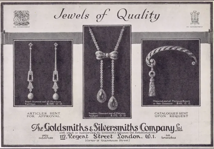 Framed Print : Advert for Jewels of Quality from The Goldsmith Framed Print : Advert for Jewels of Quality from The Goldsmith