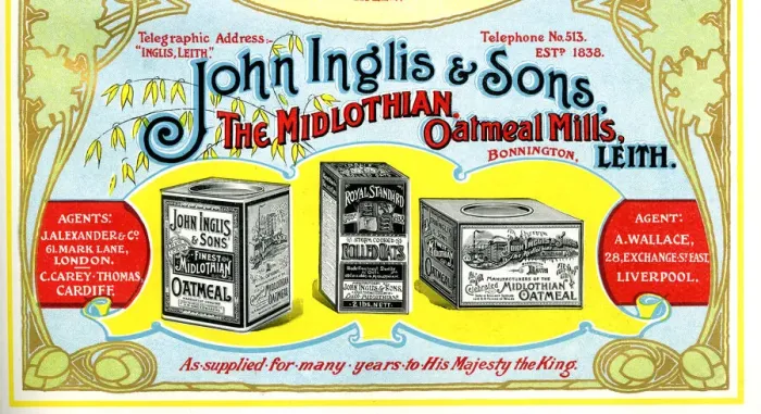 Framed Print : Advert, John Inglis & Sons, Leith, Scotland Framed Print : Advert, John Inglis & Sons, Leith, Scotland