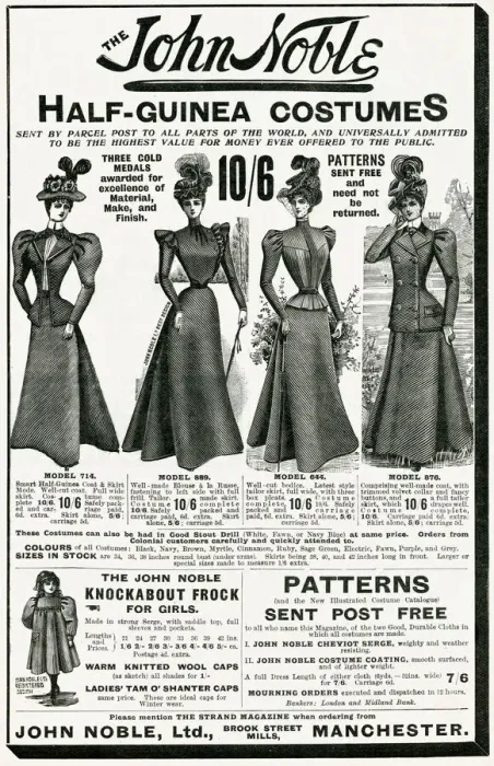 Framed Print : Advert for John Noble womens clothing 1898 Framed Print : Advert for John Noble womens clothing 1898