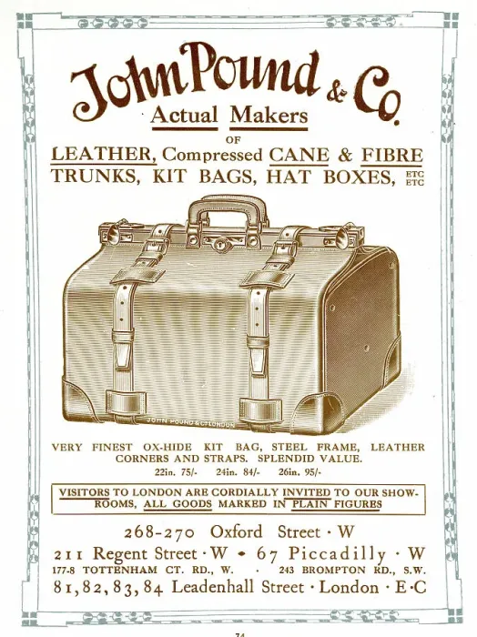 Framed Print : Advert, John Pound & Co, Oxford Street, London Framed Print : Advert, John Pound & Co, Oxford Street, London