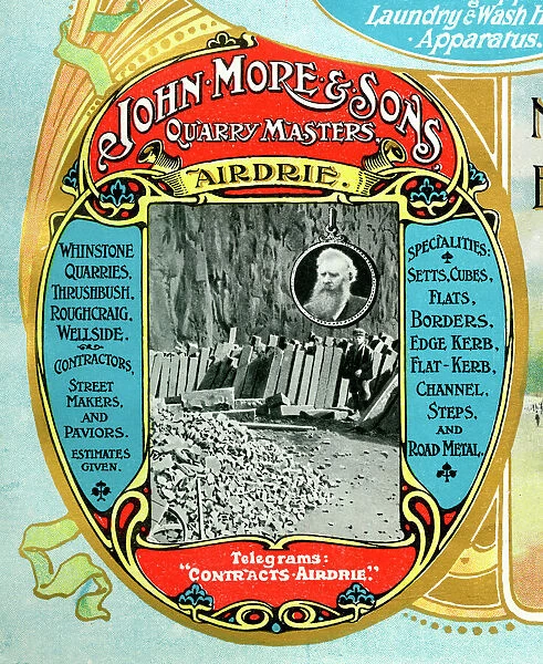 Advert, John More & Sons, Quarry Masters, Airdrie