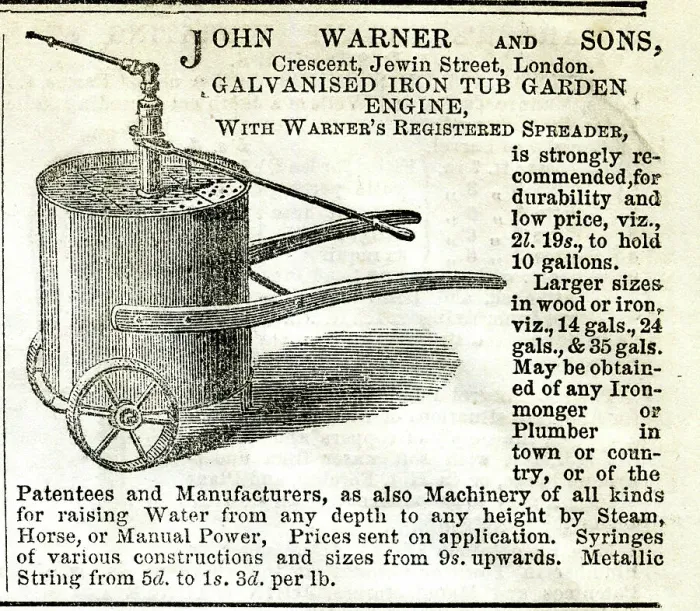 Framed Print : Advert, John Warner and Sons, London Framed Print : Advert, John Warner and Sons, London