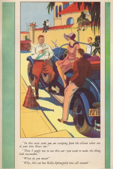 Framed Print : Advert for Kelly-Springfield Tyres (1930) Date: 1930 Framed Print : Advert for Kelly-Springfield Tyres (1930) Date: 1930