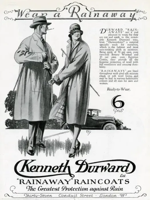 Framed Print : Advert for Kenneth Durward raincoats 1928 Framed Print : Advert for Kenneth Durward raincoats 1928