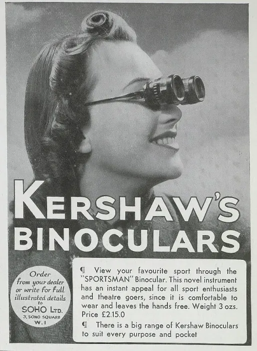 Framed Print : Advert for Kershaw's Binoculars Framed Print : Advert for Kershaw's Binoculars