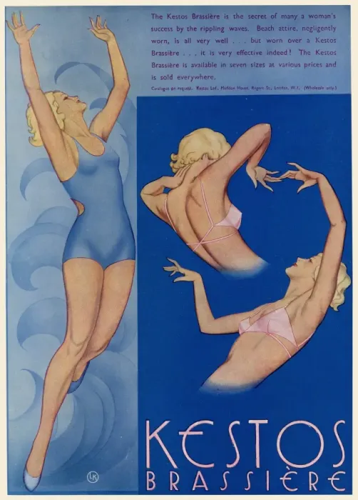 Framed Print : Advert for Kestos brassiere 1934 Framed Print : Advert for Kestos brassiere 1934