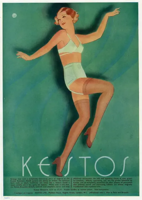 Framed Print : Advert for Kestos lingerie 1933 Framed Print : Advert for Kestos lingerie 1933
