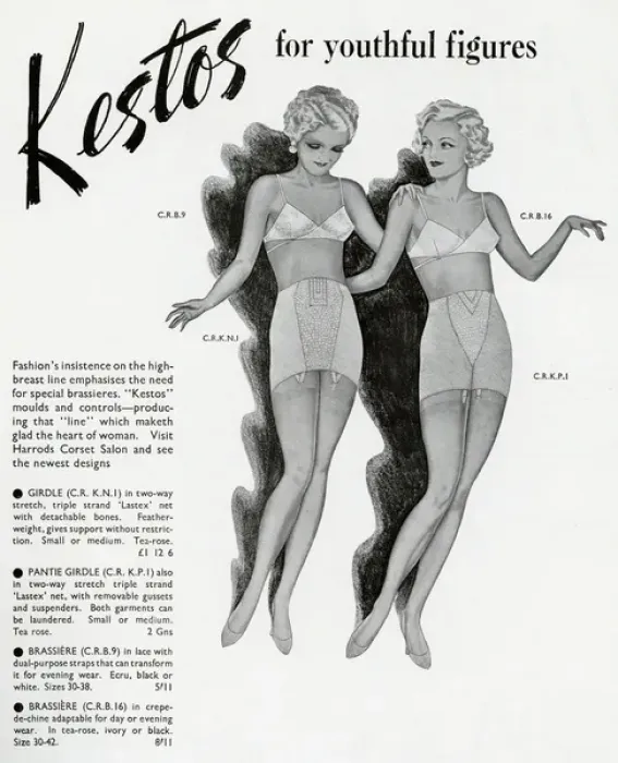 Framed Print : Advert for Kestos lingerie 1938 Framed Print : Advert for Kestos lingerie 1938