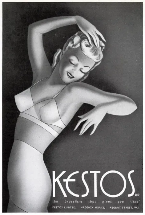 Framed Print : Advert for Kestos lingerie 1940 Framed Print : Advert for Kestos lingerie 1940