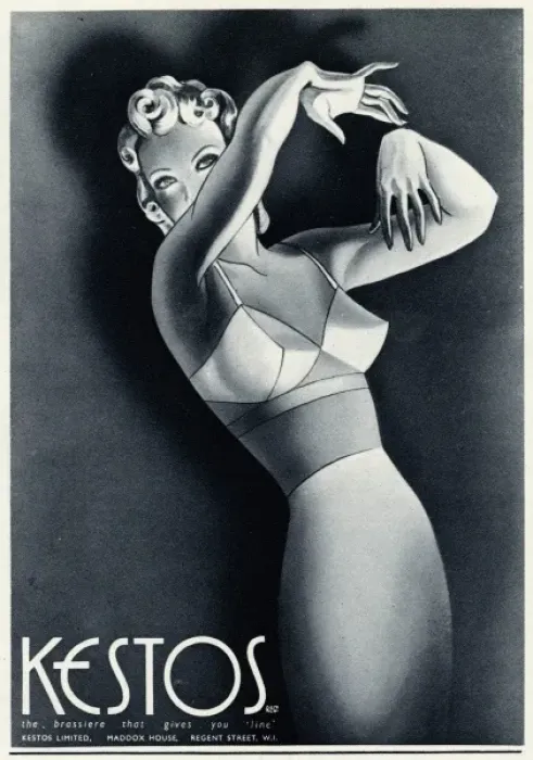 Framed Print : Advert for Kestos lingerie 1940 Framed Print : Advert for Kestos lingerie 1940