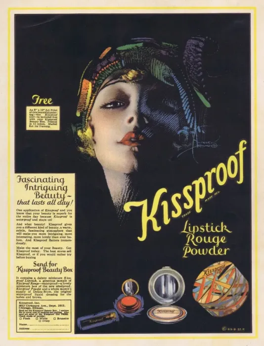 Framed Print : Advert for Kissproof (1928) Framed Print : Advert for Kissproof (1928)