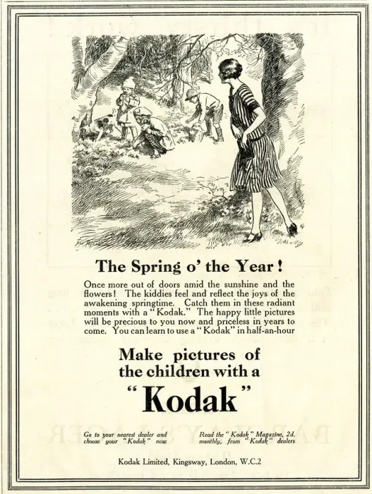 Framed Print : Advert, Kodak Girl, The Spring o the Year Framed Print : Advert, Kodak Girl, The Spring o the Year