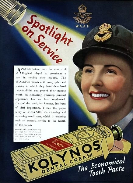 Advert for Kolynos toothpaste 1942