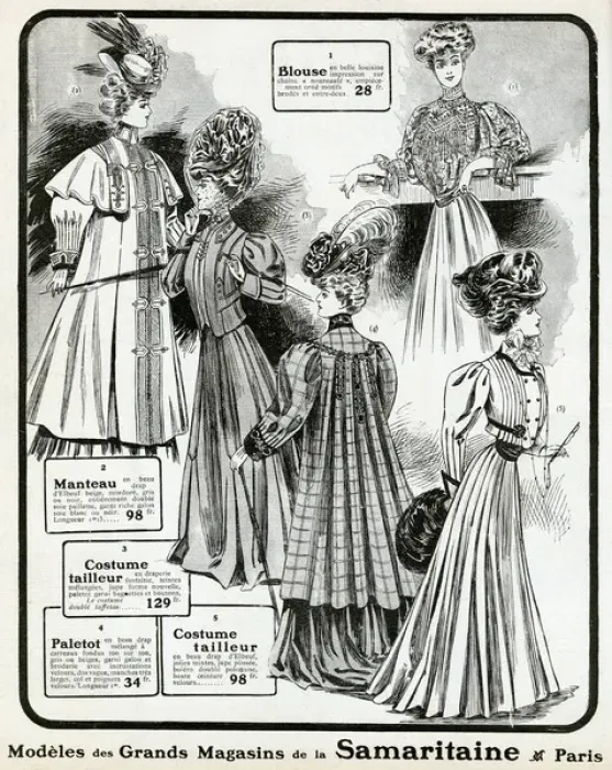 Framed Print : Advert for La Samaritaine womens clothing 1906 Framed Print : Advert for La Samaritaine womens clothing 1906