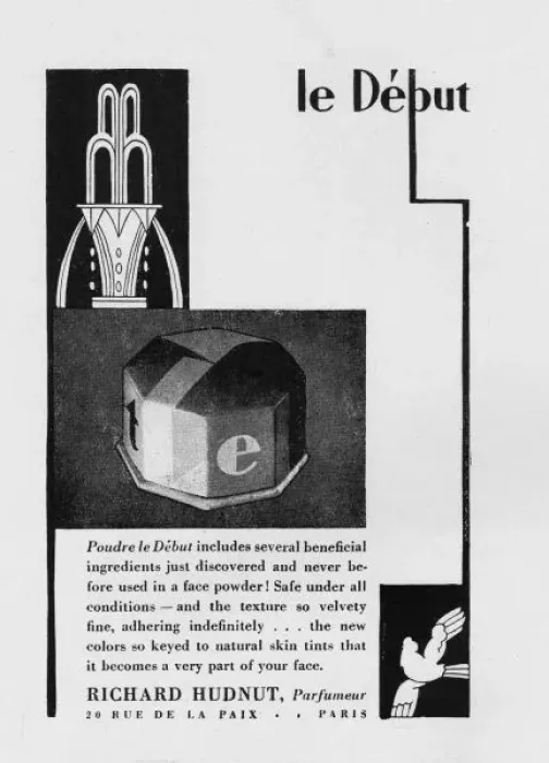Framed Print : Advert for Le Debut face powder by Richard Hudnut, 1929, Par Framed Print : Advert for Le Debut face powder by Richard Hudnut, 1929, Par