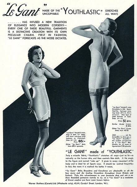Advert for Le Gant corsets 1935