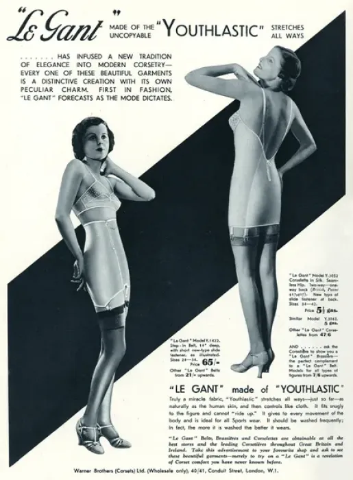Framed Print : Advert for Le Gant corsets 1935 Framed Print : Advert for Le Gant corsets 1935
