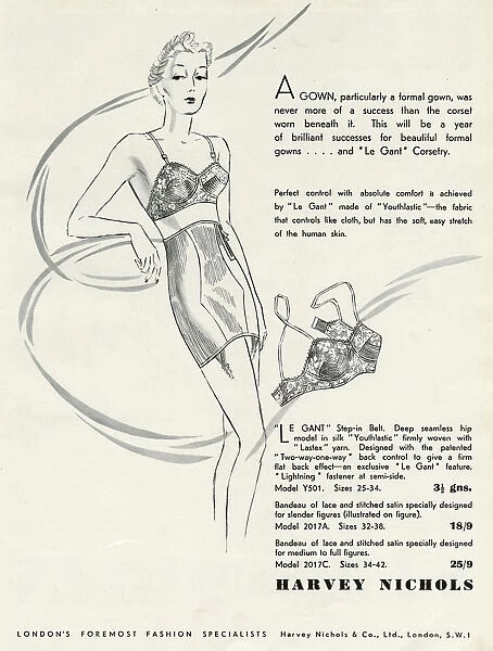 Advert for Le Gant corsets