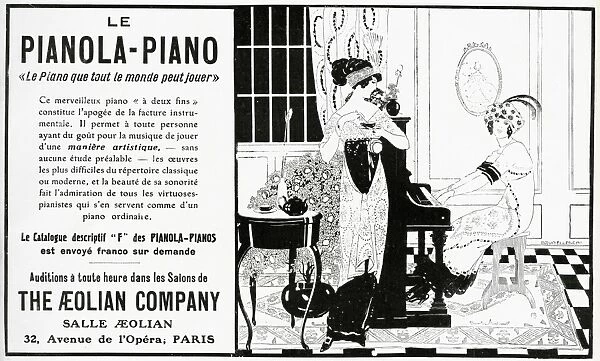 Advert for Le Pianola-Piano 1912