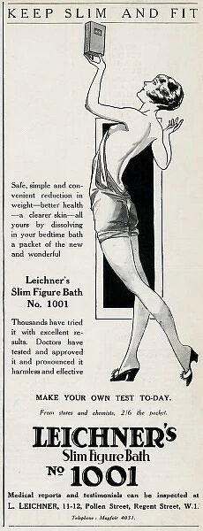 Advert for Leichners slim figure bath 1928