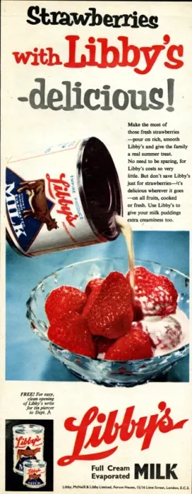Framed Print : Advertisement, Libbys Full Cream Evaporated Milk Framed Print : Advertisement, Libbys Full Cream Evaporated Milk