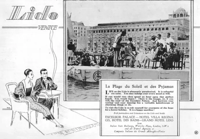 Framed Print : Advert for the Lido, Venice, 1926 Framed Print : Advert for the Lido, Venice, 1926