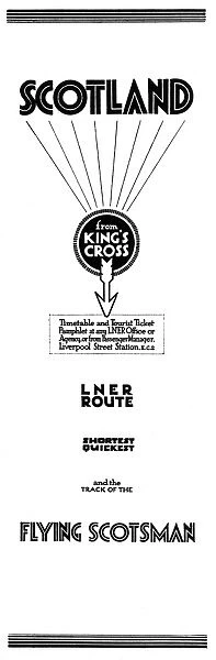 Advertisment for the LNER Route
