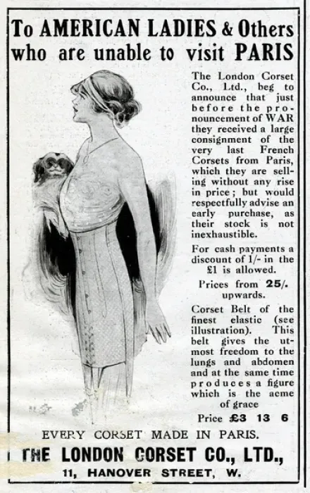 Framed Print : Advert for London Corset Co Ltd 1914 Framed Print : Advert for London Corset Co Ltd 1914