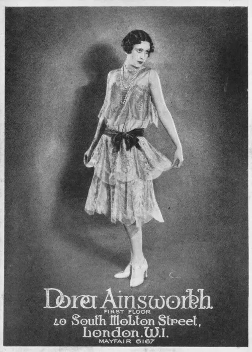 Framed Print : Advert for the London couture house of Dora Ainsworth, 1927 Framed Print : Advert for the London couture house of Dora Ainsworth, 1927