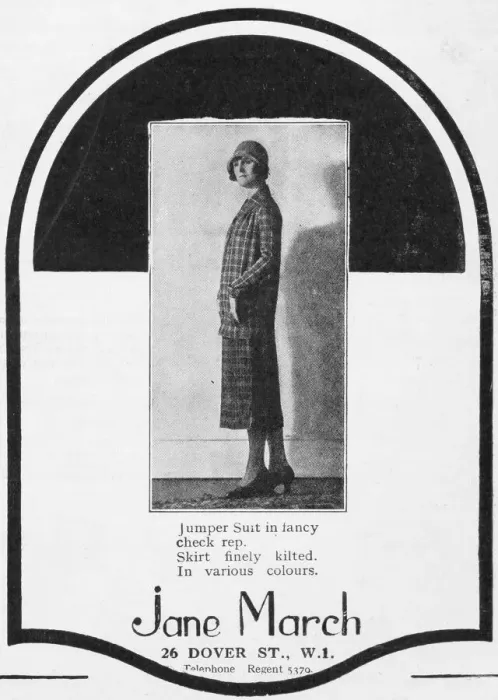 Framed Print : Advert for the London couture house of Jane March, 1925 Framed Print : Advert for the London couture house of Jane March, 1925