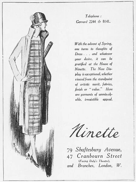Advert for the London couture house of Ninette