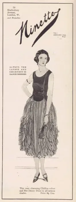Framed Print : Advert for the London fashion house of Ninette, 1921 Framed Print : Advert for the London fashion house of Ninette, 1921