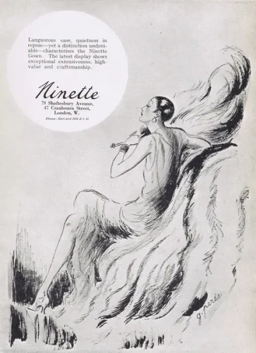 Framed Print : Advert for the London fashion house of Ninette, 1926 Framed Print : Advert for the London fashion house of Ninette, 1926