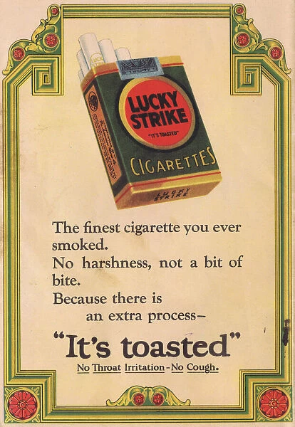 Advert for Lucky Strike Cigarettes (1928) Date: 1928