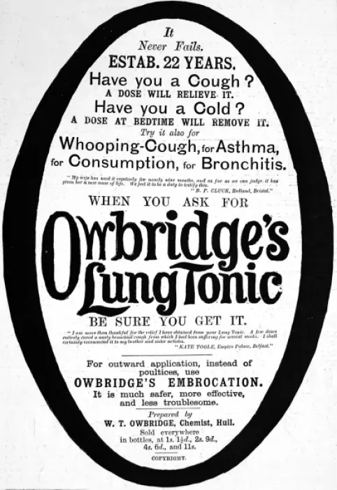 Framed Print : Advertisement for lung tonic Framed Print : Advertisement for lung tonic