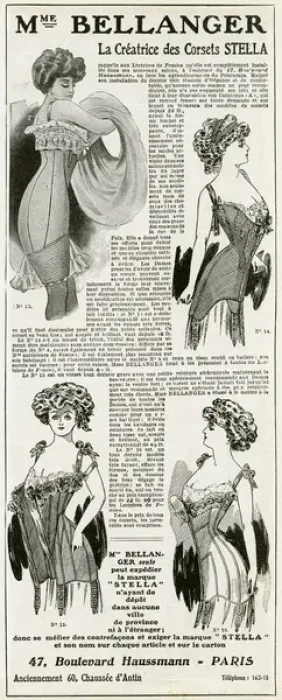 Framed Print : Advert for Madame Bellanger corsetmarker 1909 Framed Print : Advert for Madame Bellanger corsetmarker 1909
