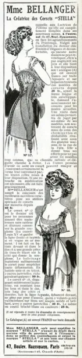Framed Print : Advert for Madame Bellanger corsetmarker 1909 Framed Print : Advert for Madame Bellanger corsetmarker 1909