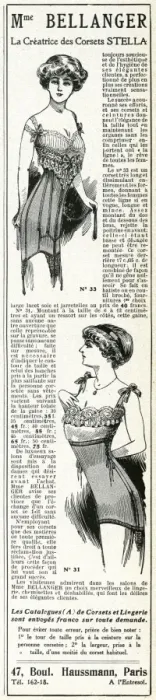 Framed Print : Advert for Madame Bellanger corsetmarker 1911 Framed Print : Advert for Madame Bellanger corsetmarker 1911