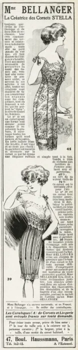 Framed Print : Advert for Madame Bellanger corsetmarker 1911 Framed Print : Advert for Madame Bellanger corsetmarker 1911