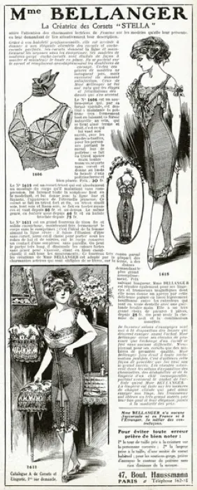 Framed Print : Advert for Madame Bellanger corsetmarker 1912 Framed Print : Advert for Madame Bellanger corsetmarker 1912