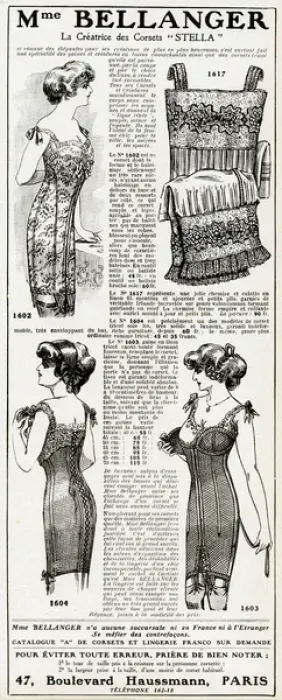 Framed Print : Advert for Madame Bellanger corsetmarker 1912 Framed Print : Advert for Madame Bellanger corsetmarker 1912