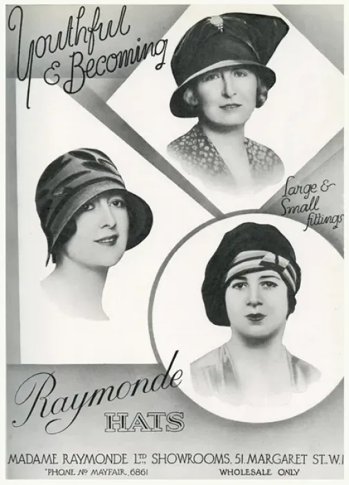 Framed Print : Advert for Madame Raymonde womens hats 1929 Framed Print : Advert for Madame Raymonde womens hats 1929
