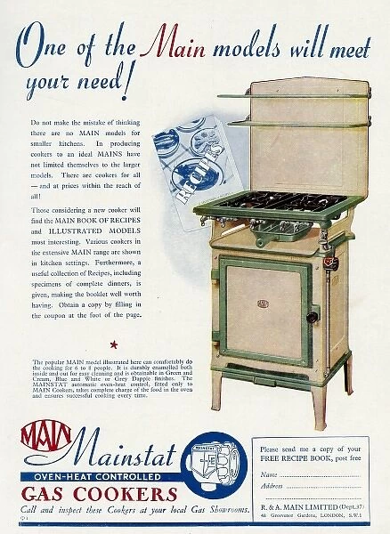 Advert for Main Mainstat gas cookers