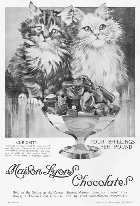 Framed Print : Advert for Maison Lyons chocolate, 1925 Framed Print : Advert for Maison Lyons chocolate, 1925