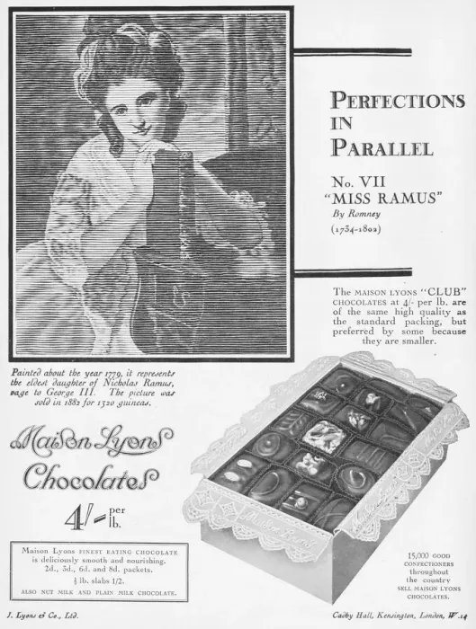 Framed Print : Advert for Maison Lyons chocolate, 1926 Framed Print : Advert for Maison Lyons chocolate, 1926