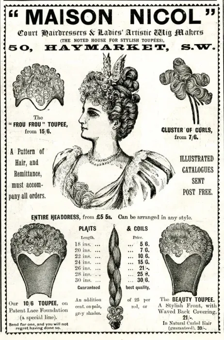 Framed Print : Advert, Maison Nicol, Ladies Hair Pieces Framed Print : Advert, Maison Nicol, Ladies Hair Pieces