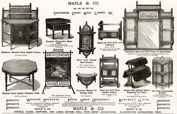 Advert for Maple & Co. furniture 1890