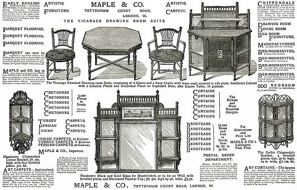 Advert for Maple & Co drawing-room suite 1880