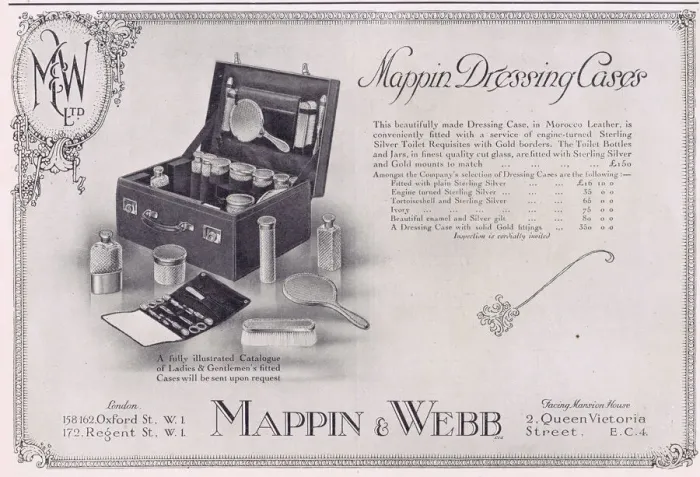 Framed Print : Advert for Mappin and Webbs dressing case, 1926 Framed Print : Advert for Mappin and Webbs dressing case, 1926