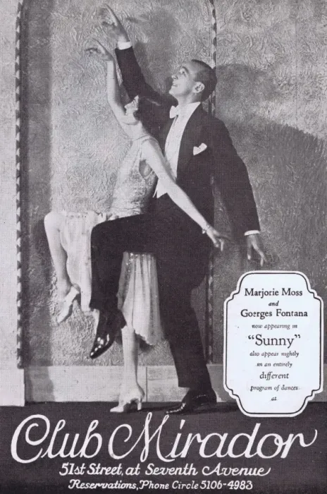 Framed Print : Advert for Marjorie Moss and Georges Fontana appearing at Cl Framed Print : Advert for Marjorie Moss and Georges Fontana appearing at Cl